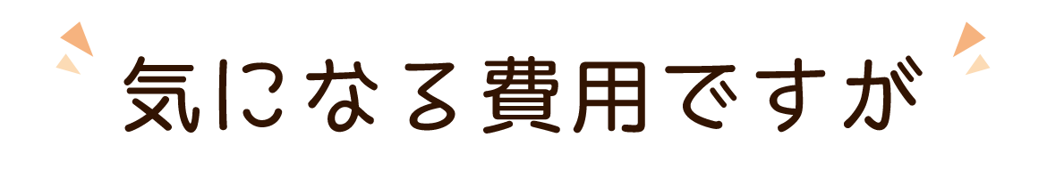 気になる費用ですが